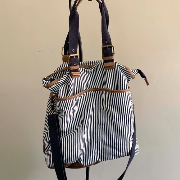 Blue Stripe Messenger Bag - Picture 1 of 5